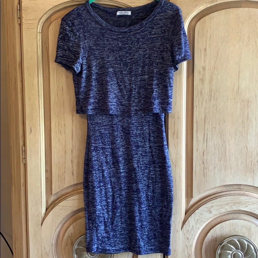 Blue Knit Dress
